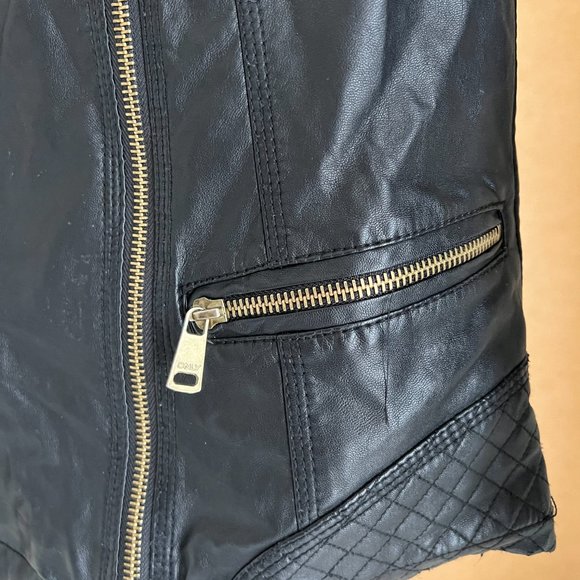 ONLY Faux Leather Jacket With Gold Zippers - Picture 5 of 8